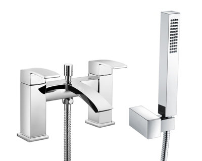 Buyaparcel Arc Waterfall Bath Shower Mixer Tap Chrome + Shower Hose Shower Head from B&Q