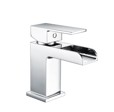 Buyaparcel Chrome Waterfall Mono Basin Mixer Tap from B&Q