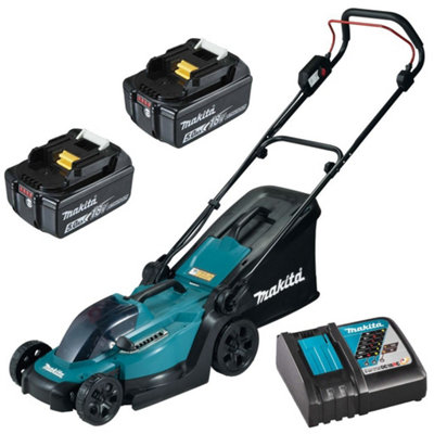 Makita Dlm330 18V Lxt Cordless Lithium Battery Lawn Mower 33Cm + 2X5Ah Battery from B&Q