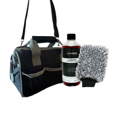 Buyaparcel Illusion Wash Mitt + Illumination 500Ml Ph Netural Luxury Shampoo Bag Bundle from B&Q