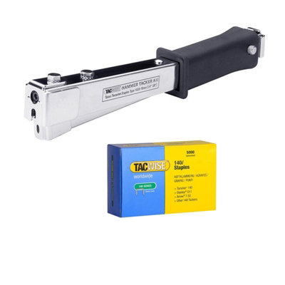 Tacwise 0322 A11 Hammer Tacker Staple Gun Heavy Duty With 5000 X 140/8mm Staples from B&Q