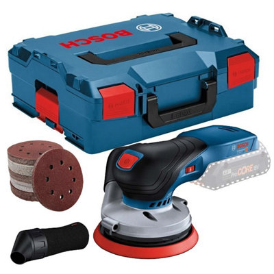 Bosch Gex 18V-125 Brushless 18V Random Orbital Sander + Lboxx + 50 Sheets Extra Large