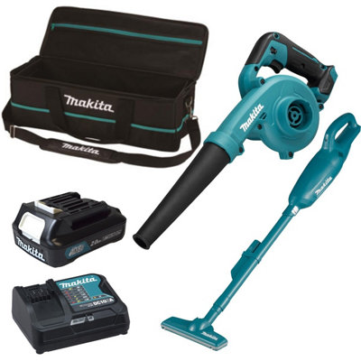 Makita Ub100Dz 12V Cxt Cordless Garden Leaf Blower & Cl106Fdz Vacuum Cleaner Kit from B&Q