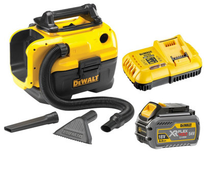 Dewalt Dcv584L Flexvolt Xr 14.4V 18V Wet Dry Cordless Corded Vacuum +6Ah Battery from B&Q