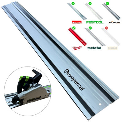 Buyaparcel Aluminum Plunge Saw Guide Rail 1.5M 1500mm 59"Suits Makita Festool Milwaukee from B&Q