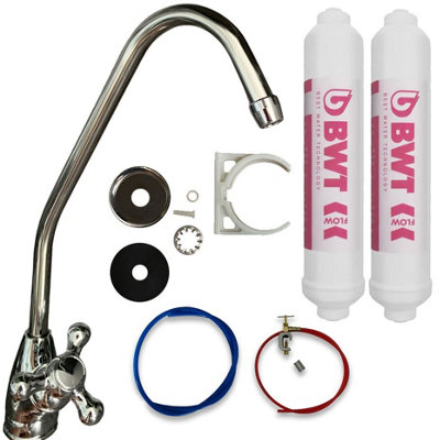 Bwt Magnesium Mineralizer In Line Under Sink Drinking Tap + 2 Water Filters