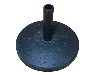 B&Q -  15Kg Round Concrete Parasol Sun Umbrella Base Weight Black