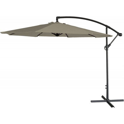Signature Weave 3M Banana Cantilever Parasol Sun Shade Umbrella Beige Canopy from B&Q