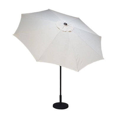 B&Q -  3M Table Parasol Sun Shade Umbrella With Tilt Beige Canopy