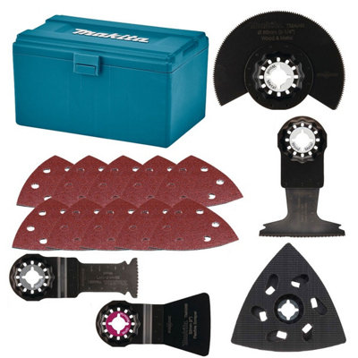Makita Starlock Multi Tool 15 Piece Floor Set Plunge Segment Blade + Case Dtm52 from B&Q