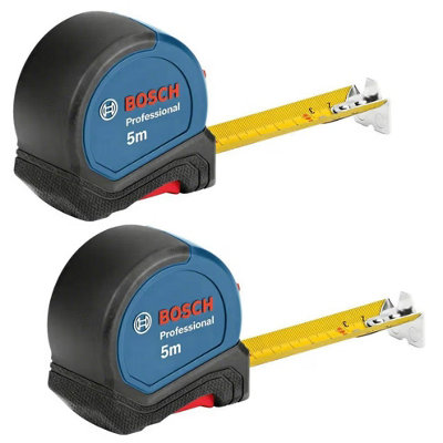 2X Bosch Professional 5M Metric Tape Measure 1600A016Bh Pro Flexible Stop Button from B&Q