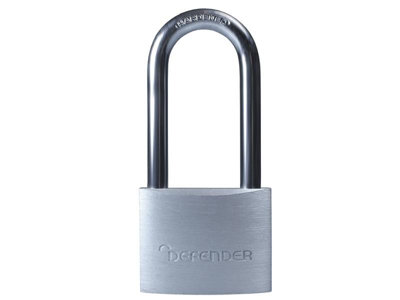 Defender Dfal4/2.5 Ka1 Aluminium Padlock Keyed Alike Long Shackle 40mm Defdfal4Lka from B&Q