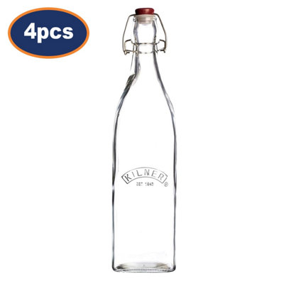  - Oil/vinegar Bottle 550Ml Swing Top Glass Jar Condiment Storage Container 4Pcs