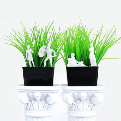 Gift Republic Mini Plant Pot Décor Markers SetWhite Statues from B&Q
