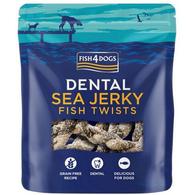 Fish4Pets Fish4Dogs Dental Sea Jerky Fish Twists 100G from B&Q