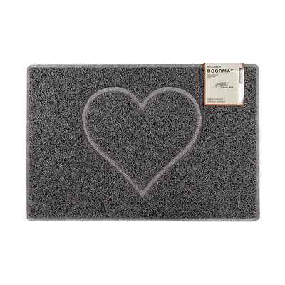 OSeasons Heart Large Embossed Doormat In Grey from B&Q