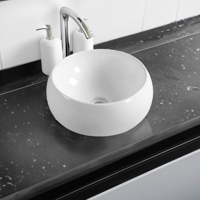 Limoge 7812 Ceramic 40Cm Domed Round Countertop Basin from B&Q