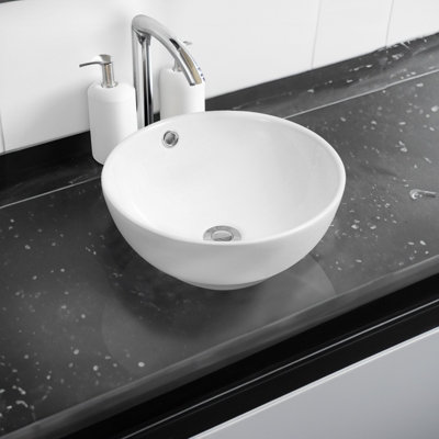 Limoge 7467 Ceramic 42Cm Vert Coned Countertop Basin from B&Q