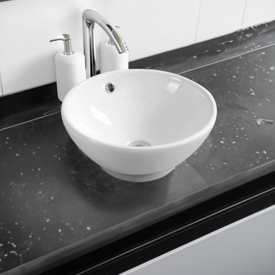 Limoge 7384 Ceramic 40Cm Coned Countertop Basin from B&Q