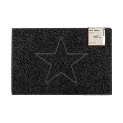 OSeasons Star Large Embossed Doormat In Black from B&Q