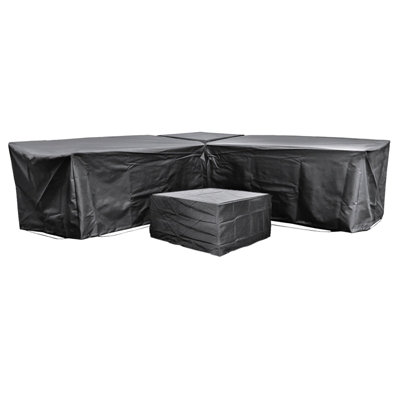 Cozy Bay Ezbreathe Malta 6 Seat Furniture Set Cover In Black from B&Q
