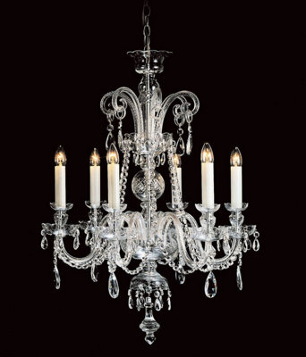 Luminosa Lighting Luminosa Liberec Georgian Lead Crystal Multi Arm Chandelier from B&Q