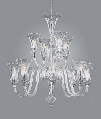 Luminosa Lighting Luminosa Stara Lead Crystal 12 Light 12 Arm Chandelier With Shades from B&Q