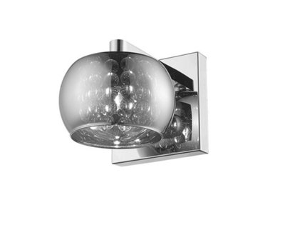Luminosa Lighting Luminosa Deni 1 Light Chrome Wall Light from B&Q