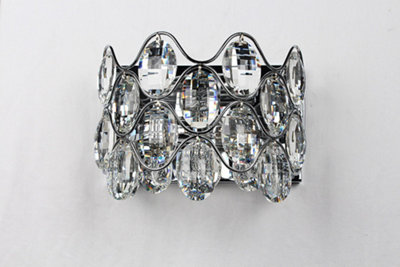 Luminosa Lighting Luminosa Raina 2 Light Chrome Wall Light from B&Q