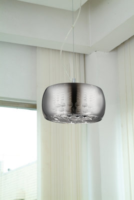 B&Q -  Luminosa Deni 3 Light Chrome Ceiling Pendant
