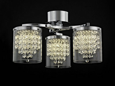 Luminosa Lighting Luminosa Florina Led Chrome Ceiling Flush from B&Q
