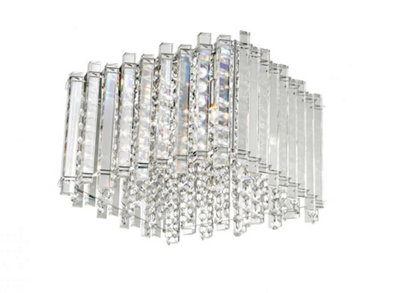 Luminosa Lighting Luminosa Clara Ceiling Flush 4 Light Polished Chrome from B&Q