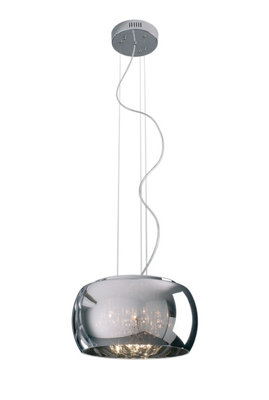 B&Q -  Luminosa Deni 5 Light Chrome Ceiling Pendant