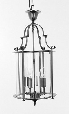 Luminosa Lighting Luminosa Colchester 4 Light Polished Brass Chain Indoor Lantern from B&Q