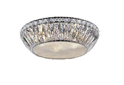 B&Q -  Luminosa Armel 5 Light Led Flush Chrome Ceiling Fitting