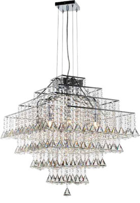 Luminosa Lighting Luminosa Parma 10 Light Chrome Ceiling Fitting from B&Q
