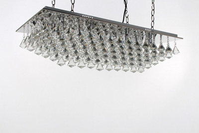 Luminosa Lighting Luminosa Parma 8 Light Oblong Polished Chrome Ceiling Fitting from B&Q
