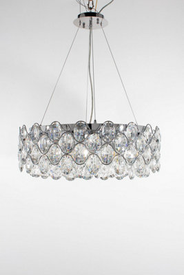 Luminosa Lighting Luminosa Raina 12 Light Chrome Crystal Ceiling Light from B&Q