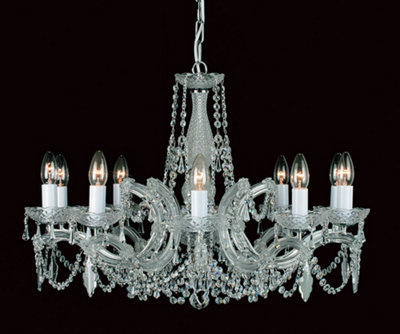 Luminosa Lighting Luminosa Maria Therese 10 Light Crystal Multi Arm Chandelier