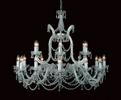 Luminosa Lighting Luminosa Maria Therese 19 Light Strass Crystal Multi Arm Chandelier