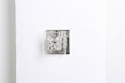 Luminosa Lighting Luminosa Sonja 1 Light Polished Chrome Crystal Wall Light from B&Q