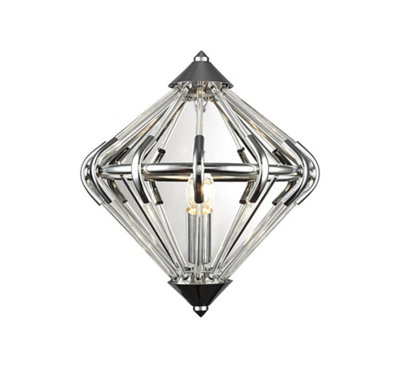 Luminosa Lighting Luminosa Gerda 1 Light Chrome Wall Light from B&Q