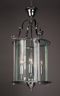 Luminosa Lighting Luminosa Colchester 4 Light Chrome Indoor Lantern from B&Q