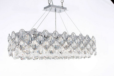 Luminosa Lighting Luminosa Raina 10 Light Chrome Crystal Light from B&Q