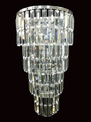 Luminosa Lighting Luminosa Padua 5 Light Polished Chrome Lead Crystal Wall Light from B&Q