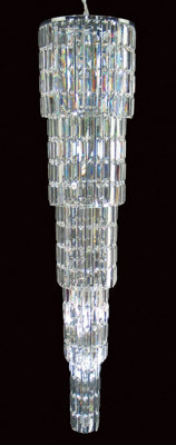 Luminosa Lighting Luminosa Padua 15 Light Tiered Stairwell Ceiling Chrome from B&Q