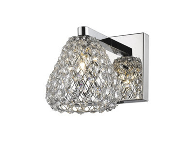 Luminosa Lighting Luminosa Simone 1 Light Chrome Wall Light from B&Q