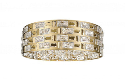 Luminosa Lighting Luminosa Lola 6 Light Flush Ceiling Light Gold from B&Q