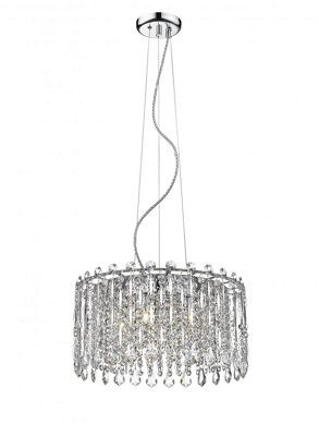 Luminosa Lighting Luminosa Alita Crystal 5 Light Ceiling Chrome from B&Q