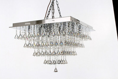 Luminosa Lighting Luminosa Parma 12 Light Square Flush Polished Chrome Ceiling Fitting from B&Q